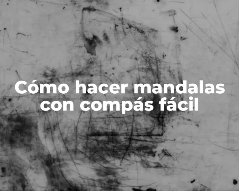 Cómo hacer mandalas con compás fácil