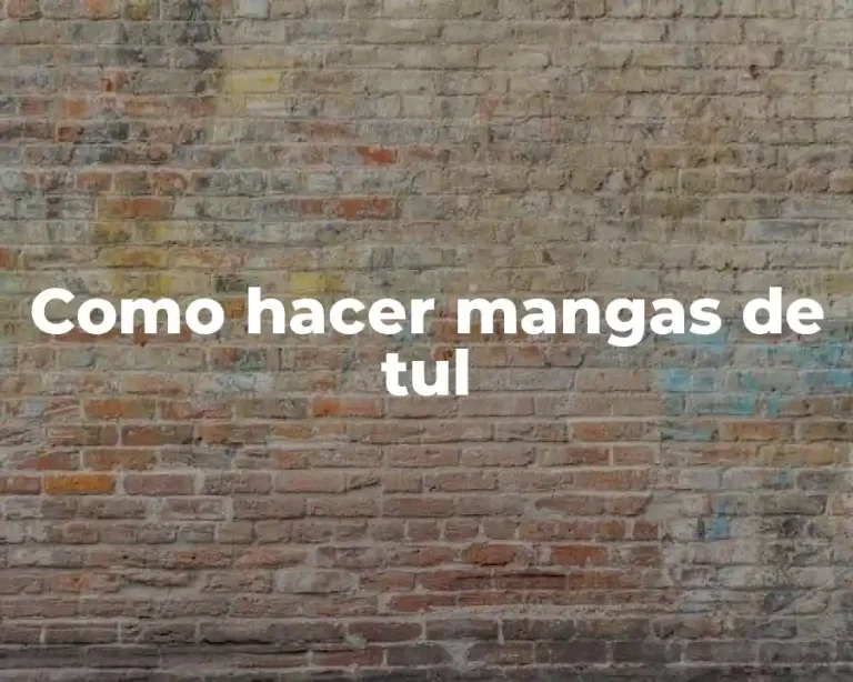 Como hacer mangas de tul