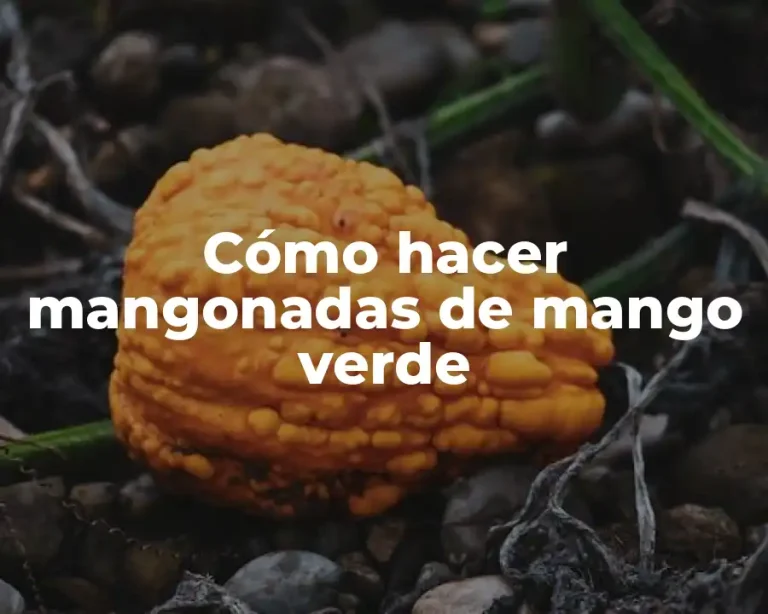Cómo hacer mangonadas de mango verde