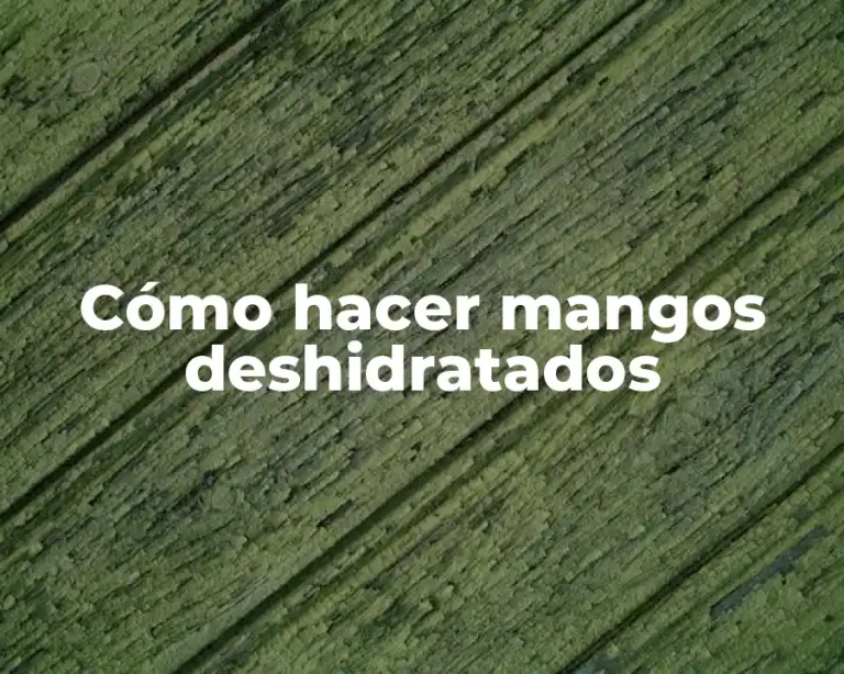 Cómo hacer mangos deshidratados