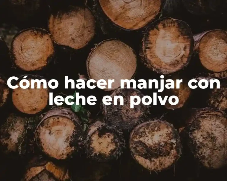 Cómo hacer manjar con leche en polvo