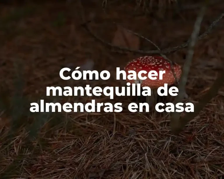 Cómo hacer mantequilla de almendras en casa