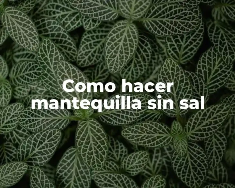 Como hacer mantequilla sin sal