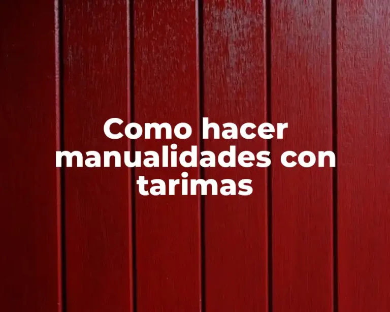 Como hacer manualidades con tarimas