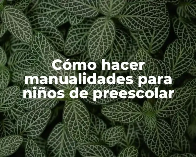Cómo hacer manualidades para niños de preescolar