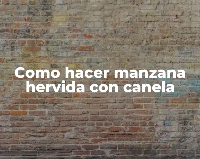 Como hacer manzana hervida con canela