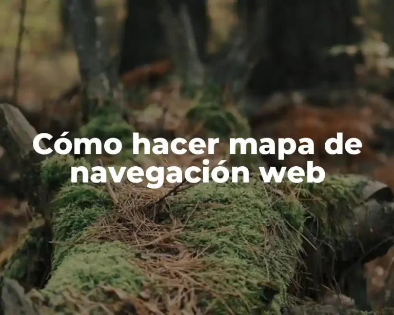Cómo hacer mapa de navegación web