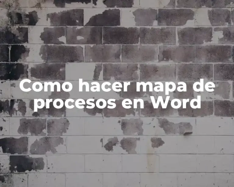 Como hacer mapa de procesos en Word