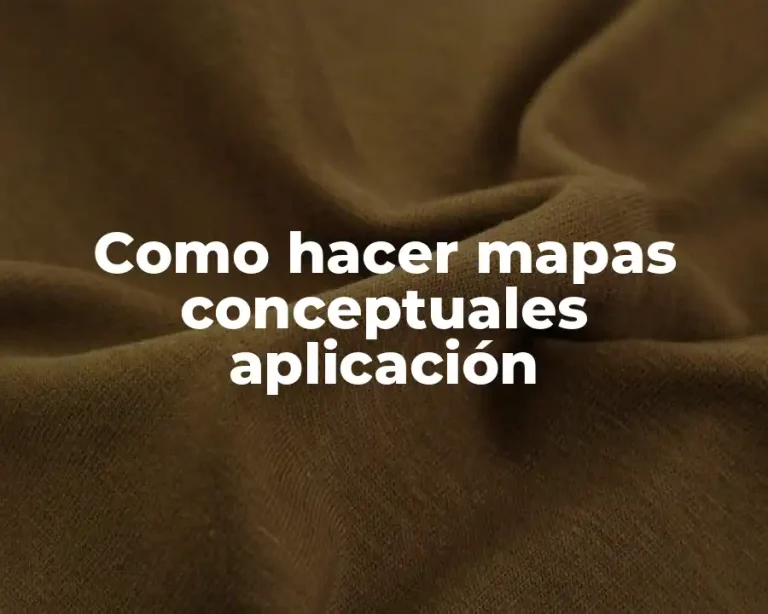 Como hacer mapas conceptuales aplicación
