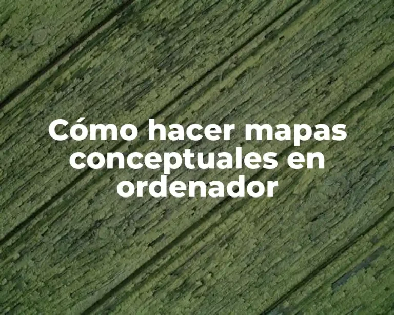 Cómo hacer mapas conceptuales en ordenador