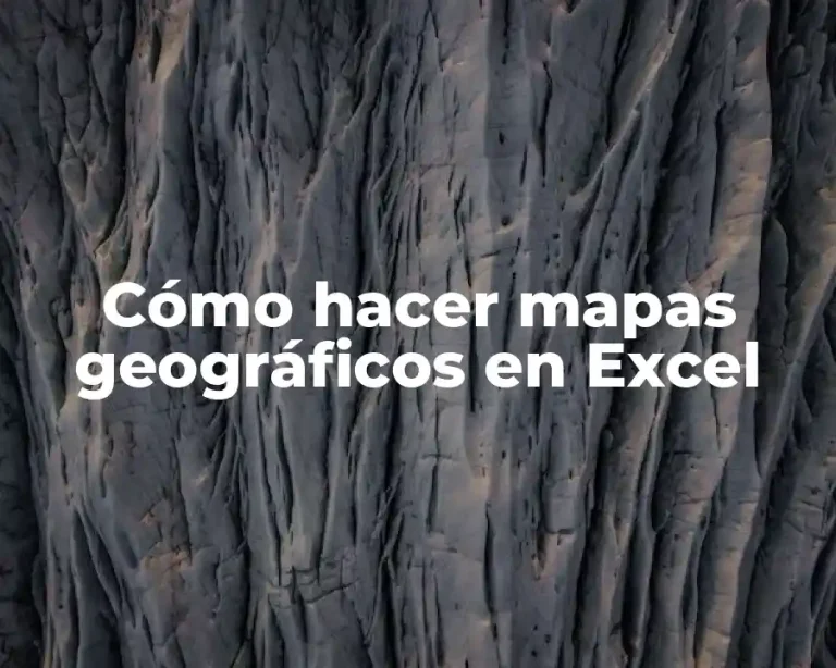 Cómo hacer mapas geográficos en Excel