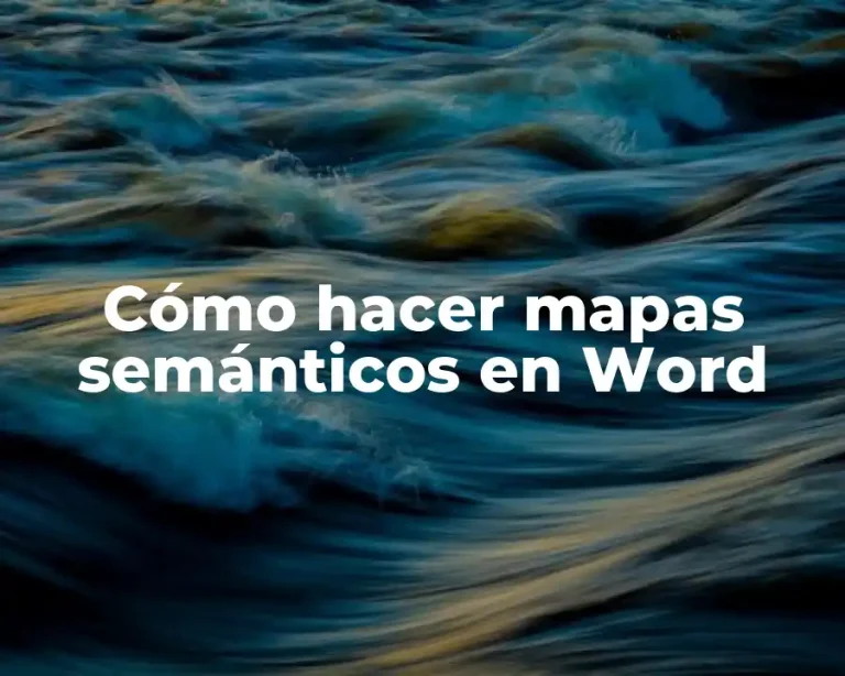 Cómo hacer mapas semánticos en Word