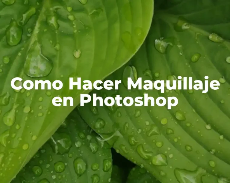 Como Hacer Maquillaje en Photoshop