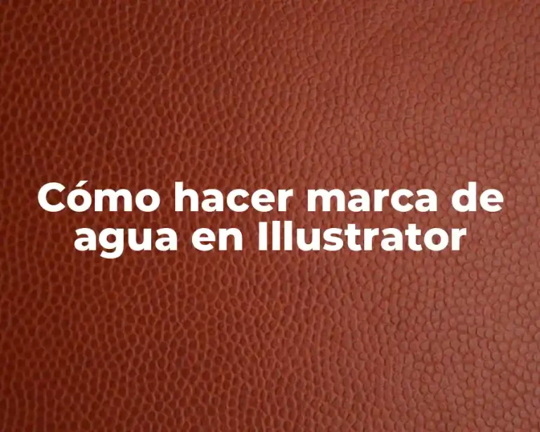 Cómo hacer marca de agua en Illustrator