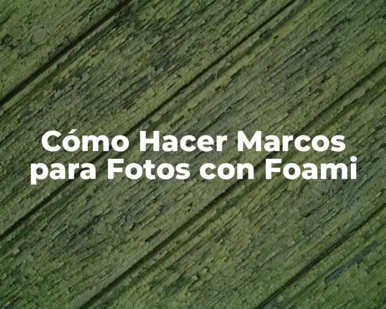 Cómo Hacer Marcos para Fotos con Foami
