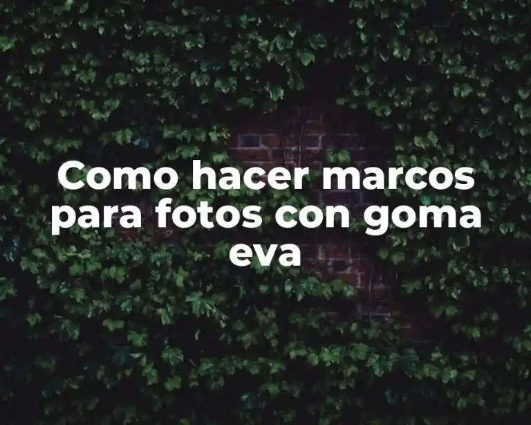 Como hacer marcos para fotos con goma eva