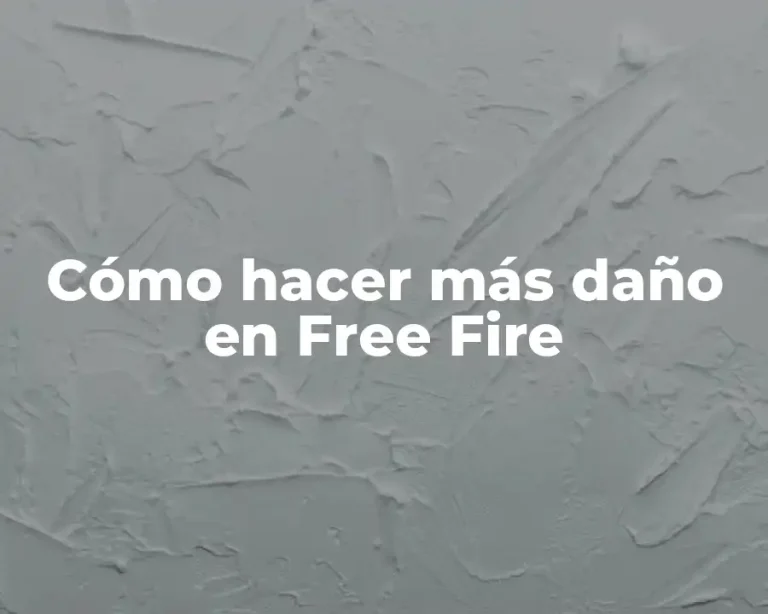 Cómo hacer más daño en Free Fire