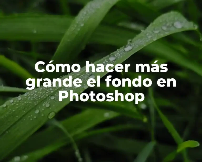 Cómo hacer más grande el fondo en Photoshop