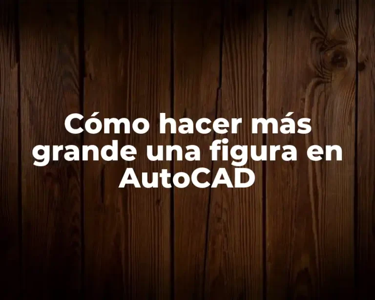 Cómo hacer más grande una figura en AutoCAD