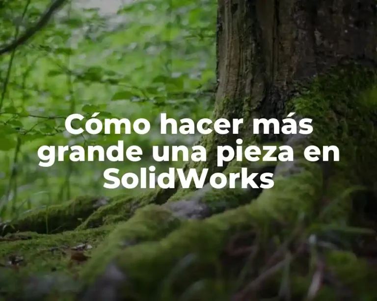 Cómo hacer más grande una pieza en SolidWorks