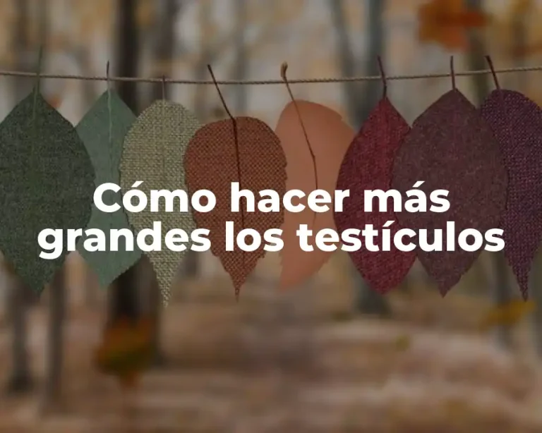 Cómo hacer más grandes los testículos