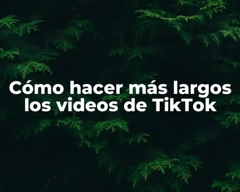Cómo hacer más largos los videos de TikTok