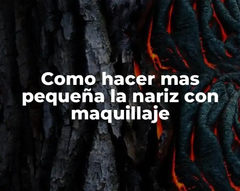 Como hacer mas pequeña la nariz con maquillaje