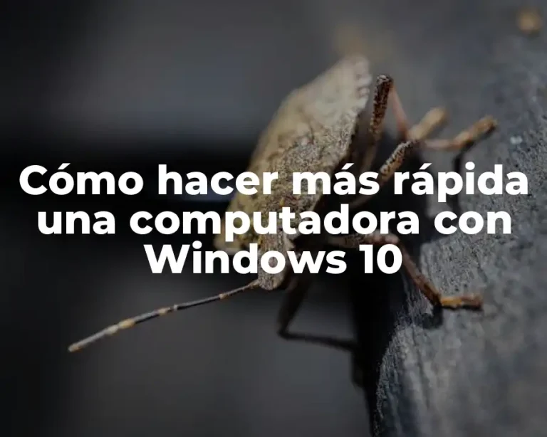 Cómo hacer más rápida una computadora con Windows 10