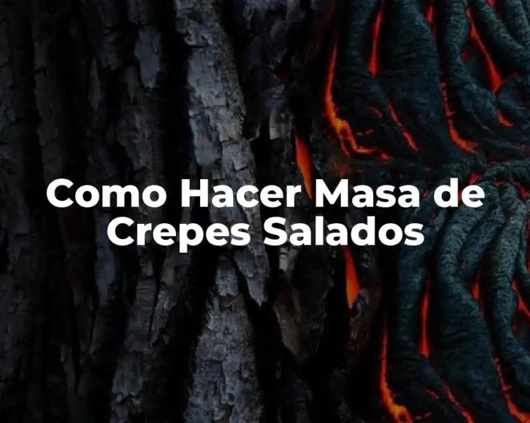 Como Hacer Masa de Crepes Salados