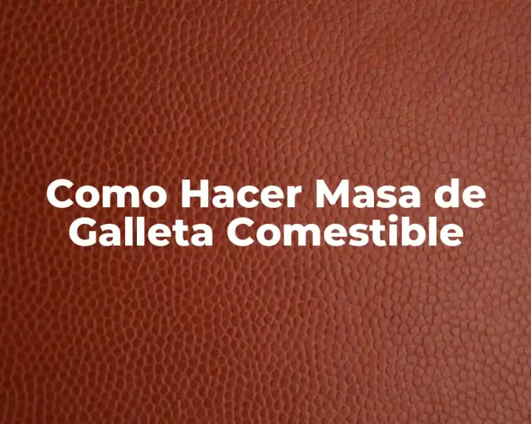 Como Hacer Masa de Galleta Comestible