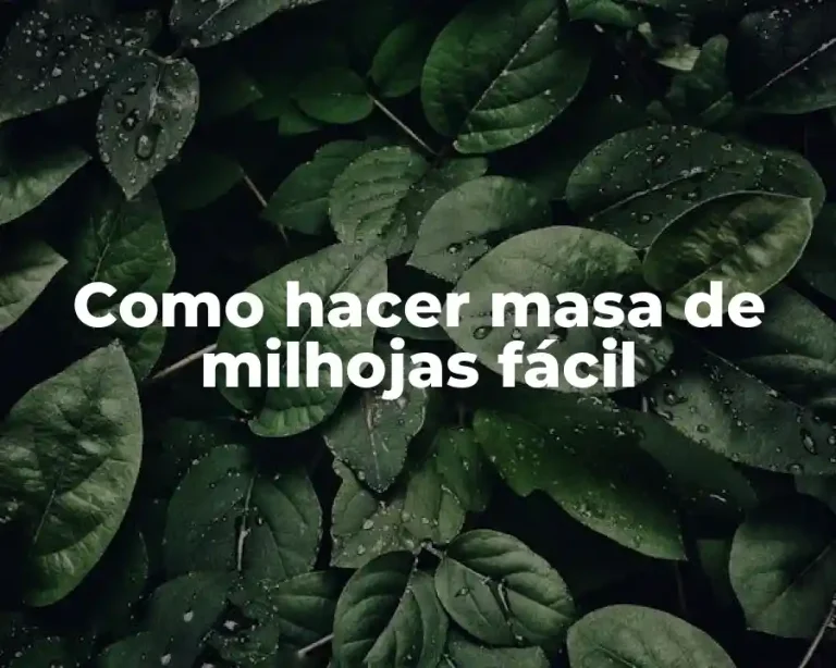 Como hacer masa de milhojas fácil