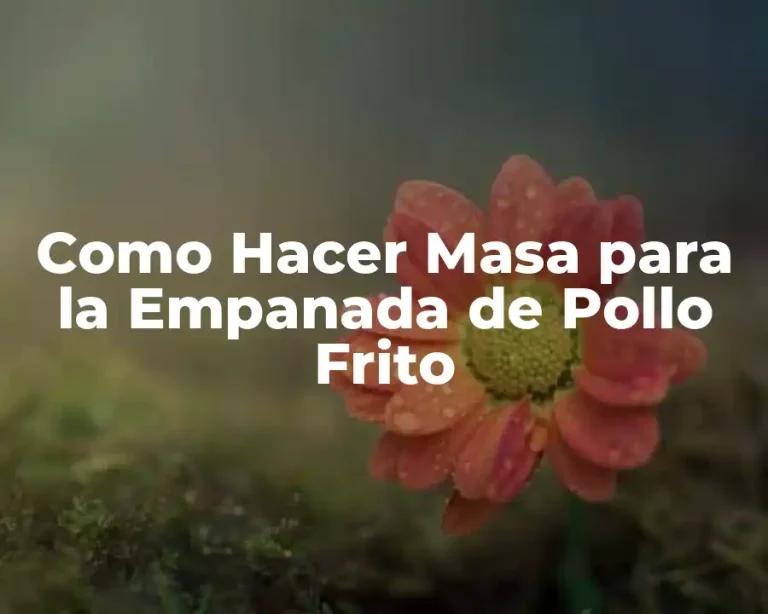 Como Hacer Masa para la Empanada de Pollo Frito