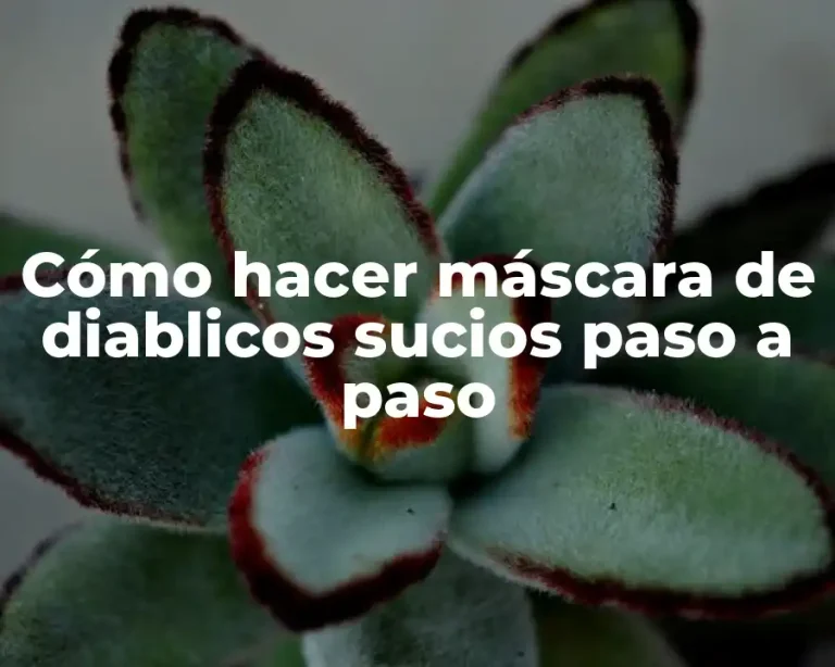 Cómo hacer máscara de diablicos sucios paso a paso