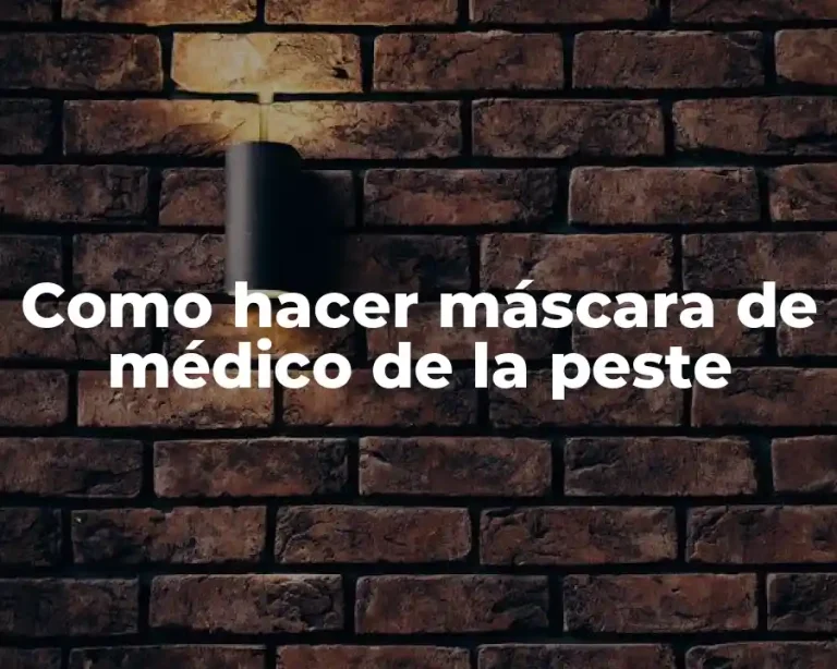 Como hacer máscara de médico de la peste