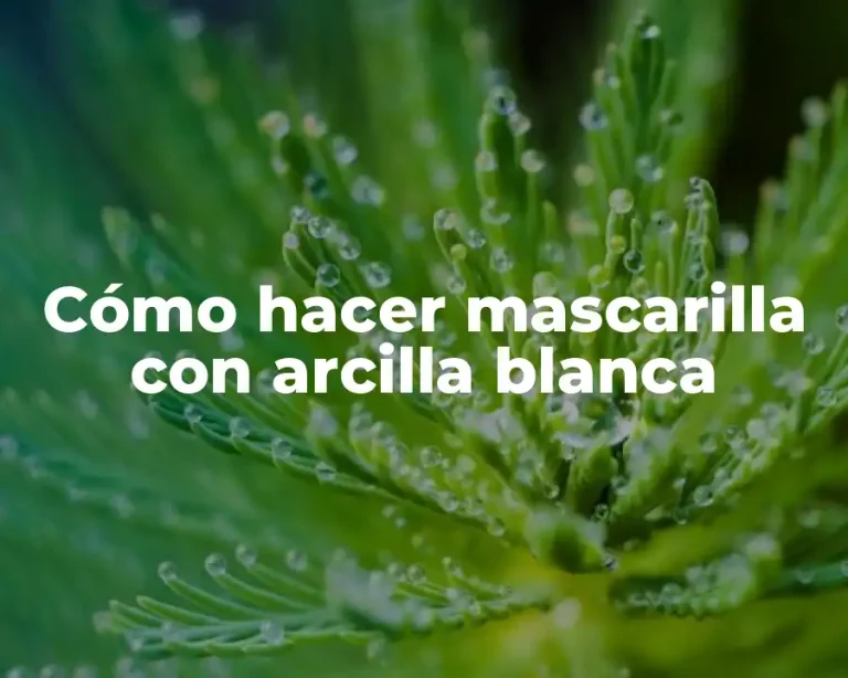 Cómo hacer mascarilla con arcilla blanca