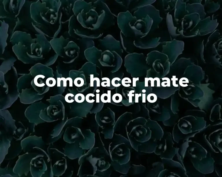 Como hacer mate cocido frio