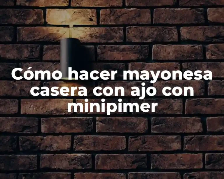 Cómo hacer mayonesa casera con ajo con minipimer