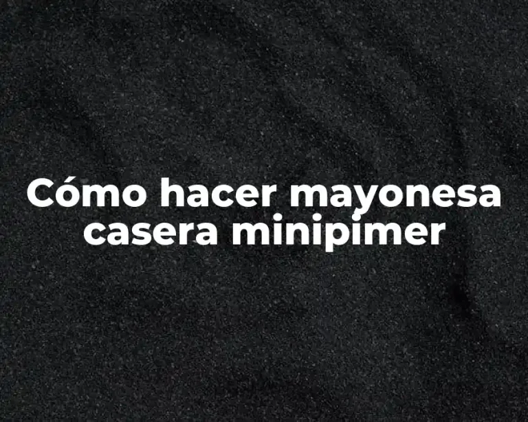 Cómo hacer mayonesa casera minipimer