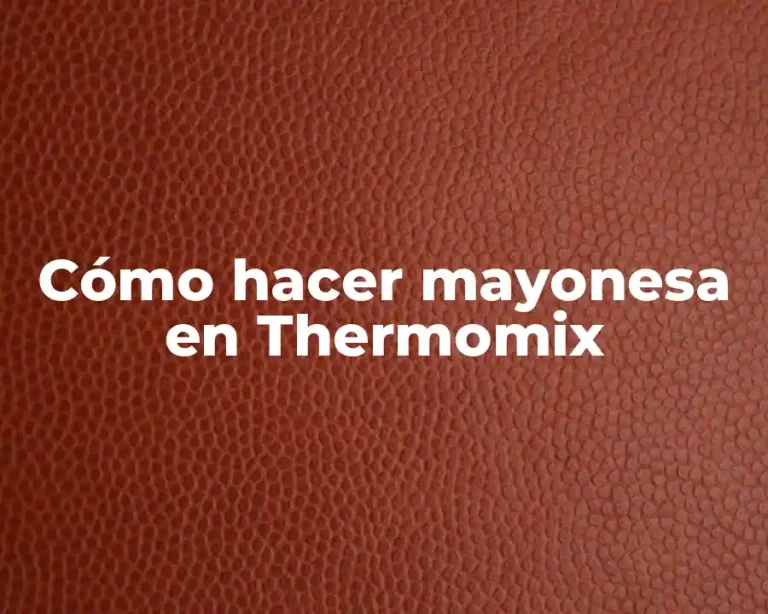 Cómo hacer mayonesa en Thermomix