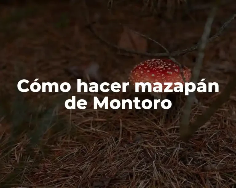 Cómo hacer mazapán de Montoro