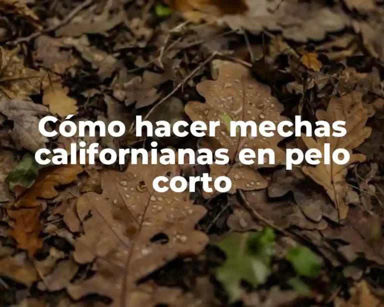 Cómo hacer mechas californianas en pelo corto