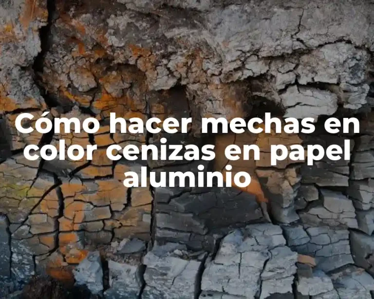 Cómo hacer mechas en color cenizas en papel aluminio