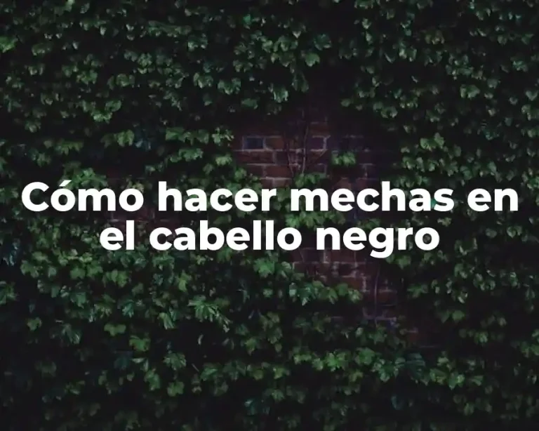Cómo hacer mechas en el cabello negro