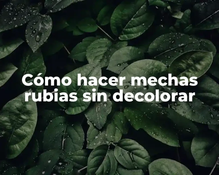 Cómo hacer mechas rubias sin decolorar