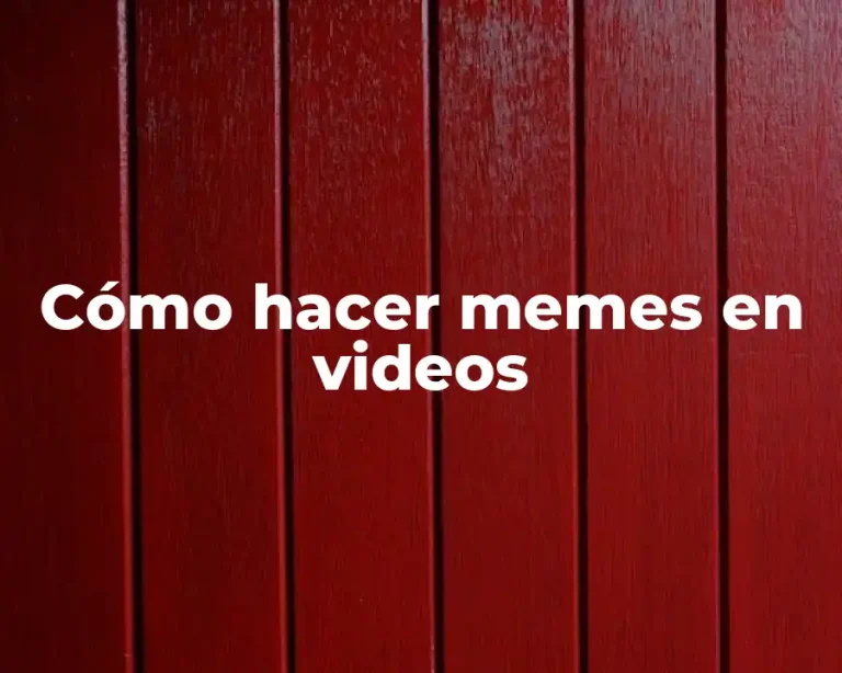 Cómo hacer memes en videos
