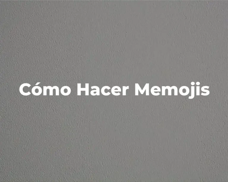 Cómo Hacer Memojis