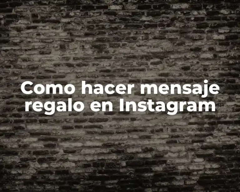 Como hacer mensaje regalo en Instagram