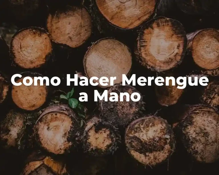 Como Hacer Merengue a Mano
