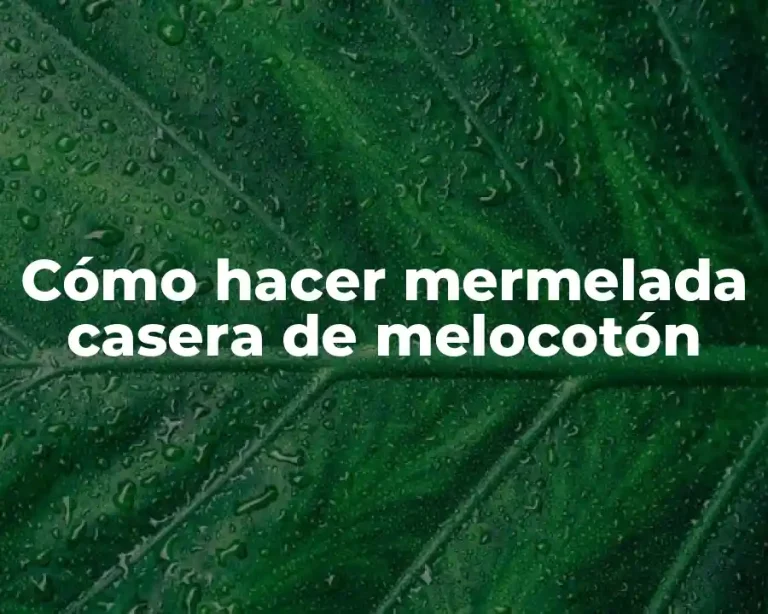 Cómo hacer mermelada casera de melocotón
