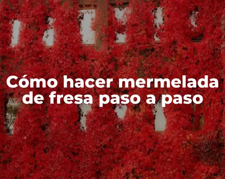 Cómo hacer mermelada de fresa paso a paso